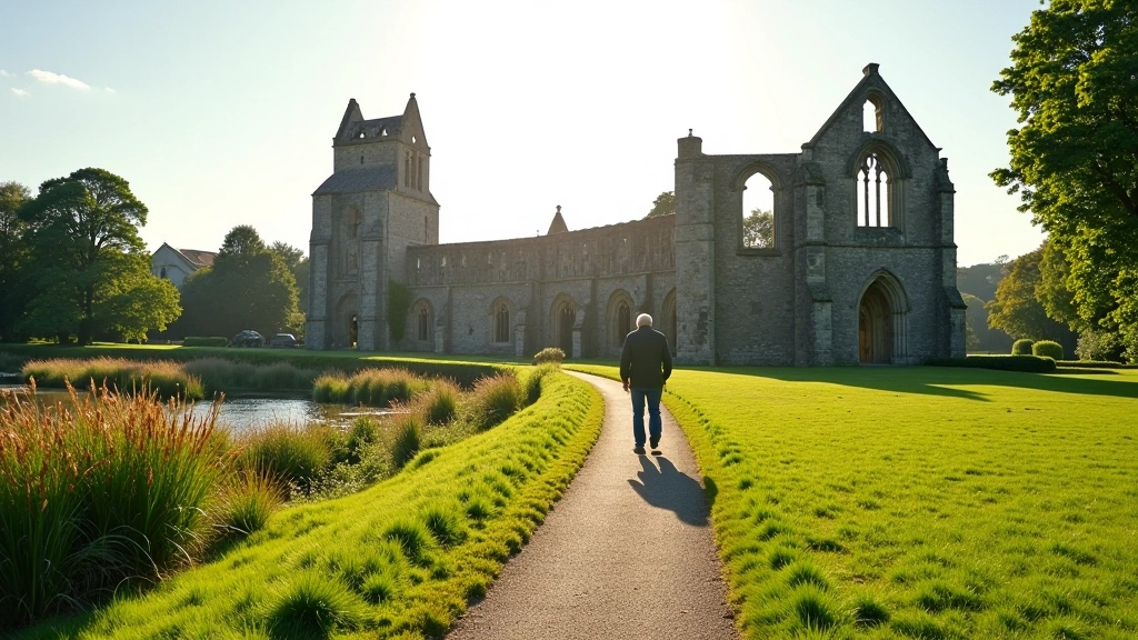 Historic Clare Abbey with peaceful riverside setting and walking trails nearby